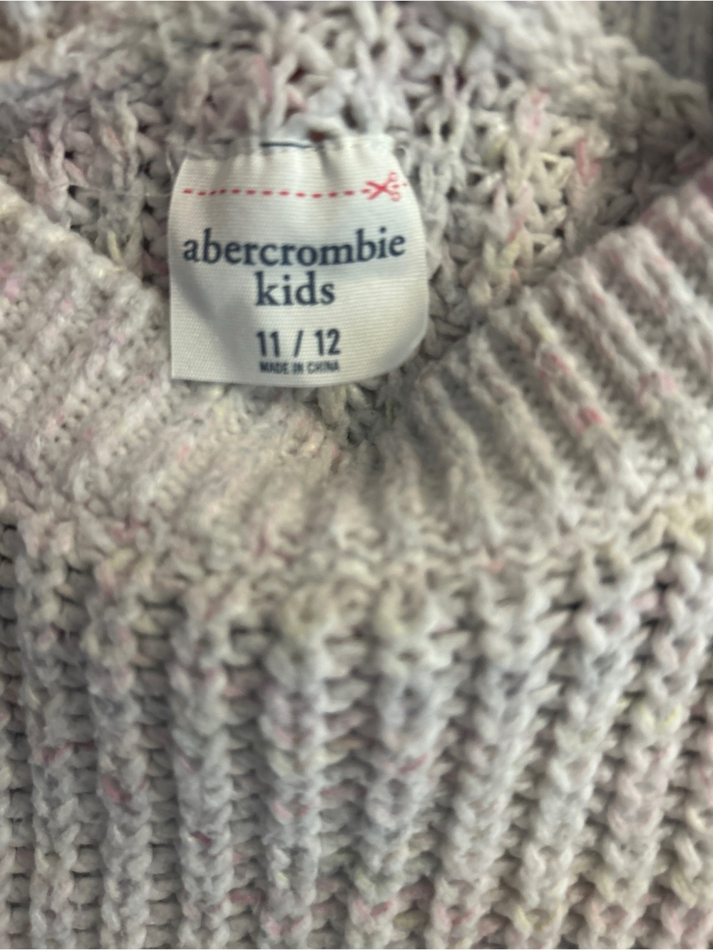 abercrombie kids Knit Sweater Pastel Confetti Speckled Youth Size 11/12 - Picture 6 of 10